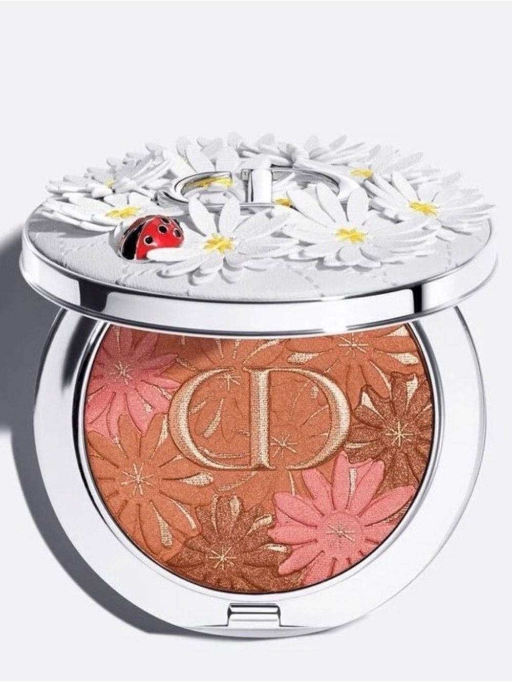 Dior Floral Embossed Bronzer & Blush Compact - Pink & Peachy Bronze #32 SOLD OUT